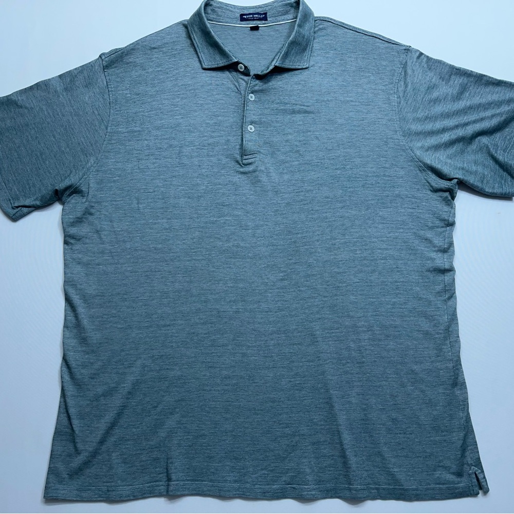 Peter Millar Crown Crafted Golf Polo Shirt Mens Size XL Cotton Modal Sea Green